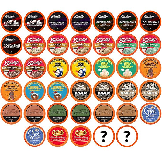 Two Rivers Coffee Mega Coffee Lovers Pods, Compatible with K Cup Brewers Including 2.0 Pods, Mega Coffee, 40 Count,TRC MS40