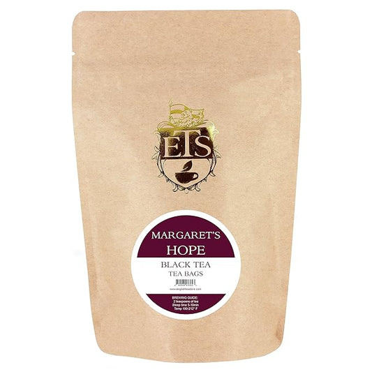 Margaret's Hope Darjeeling Tea Bags | Premium 2nd Flush Muscatel Black Tea | Loose Leaf Flavor in Convenient Bags | Elegant Gift for Tea Lovers | 25 Count Pouch | English Tea Store