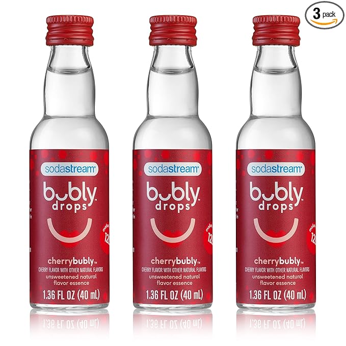 SodaStream bubly Drops, Cherry, 1.36 Fl Oz (Pack of 3)