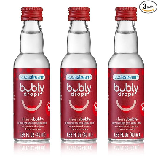 SodaStream bubly Drops, Cherry, 1.36 Fl Oz (Pack of 3)