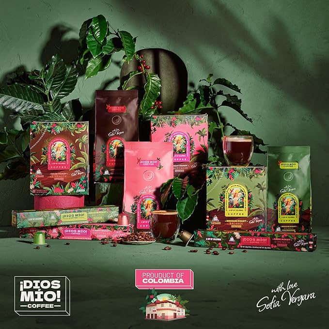 Dios Mio Coffee by Sofia Vergara, Light Roast, K-Cup Pods, 44 Count, (2 Boxes of 22 K-Cup Pods)