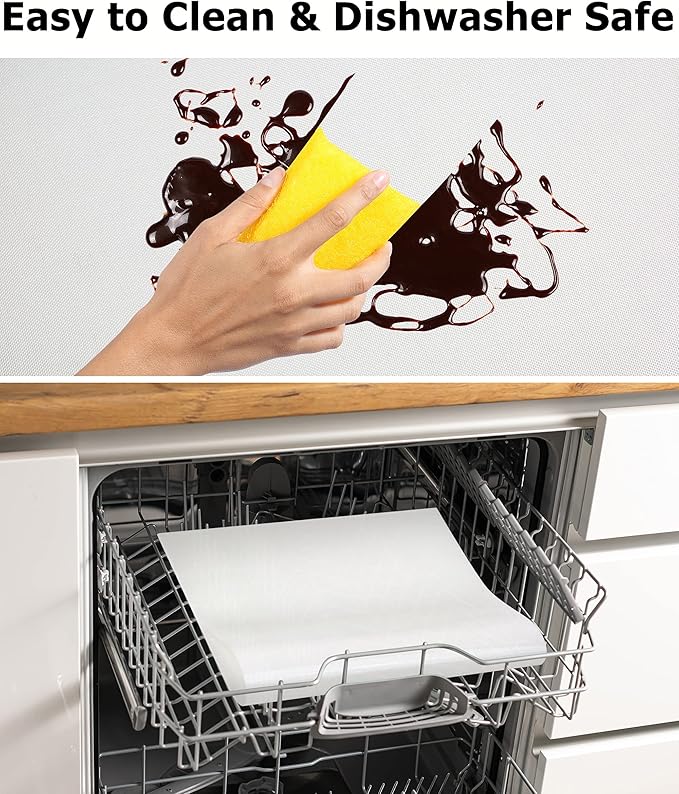Silicone Baking Mat Roll - Best German Silicone - Non-slip Silicone Pastry Mat, Non-Stick Reusable Air Fryer Linner, Counter Mat, Oven Liner, Freeze Dryer Mat - 12IN x 13.3FT