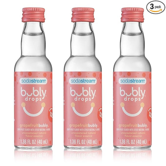 SodaStream bubly Drops, Grapefruit, 1.36oz (Pack of 3)
