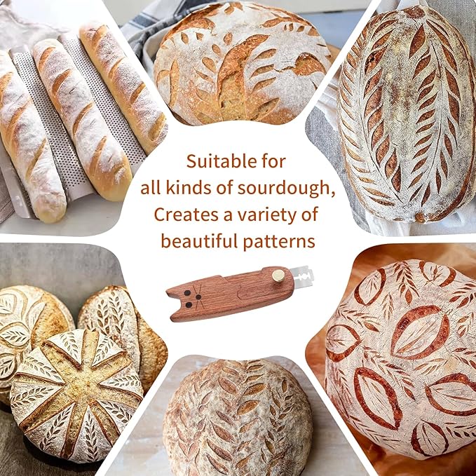 Bread Lame Sourdough Scoring Tools,Bread Scorer Tool for Homemade Bread,Dough Scoring Knife,Bread Razor Tool with 10 Razor Blades