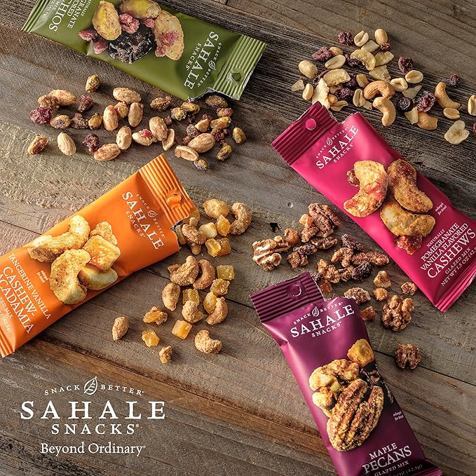 Sahale Snacks Banana Rum Pecans Glazed Mix, 1.5 Ounces (Pack of 18)